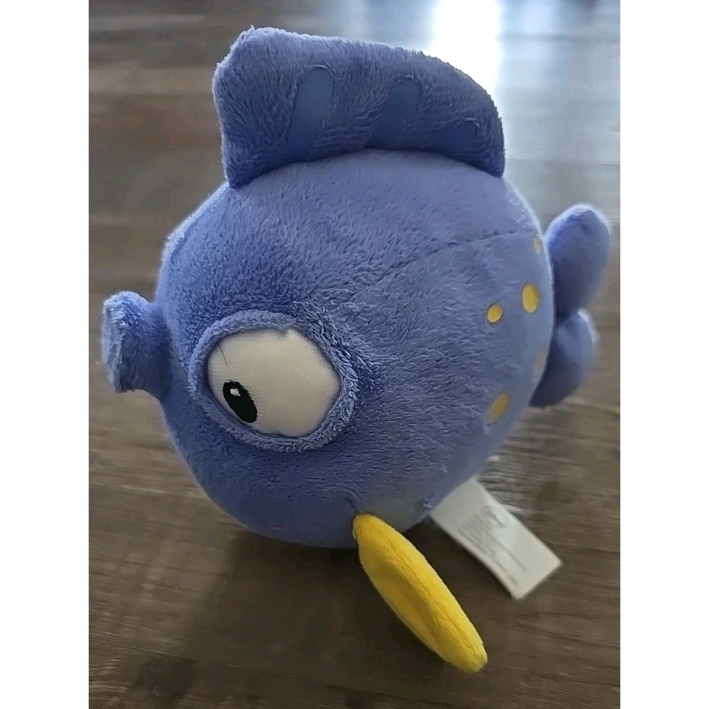 Disney Doc Mcstuffin  Blue Plush‎ Puffer Fish Stuffed Animal Toy 6"